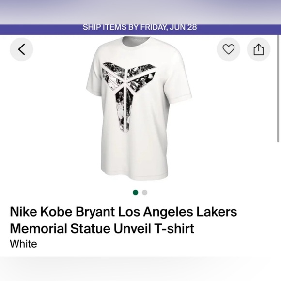Nike Kobe Bryant Los Angeles Lakers Memorial Statue Unveil Shirt - Picture 6 of 7